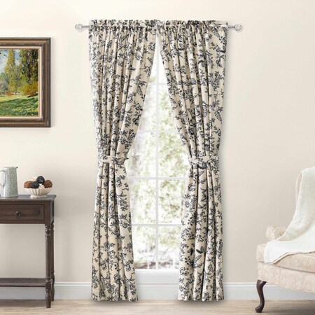 Waverly Gardens Tailored Curtain Panel Pair With Tie-Backs